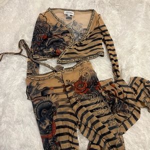 100% Authentic Jean Paul Gaultier 2 piece set size S